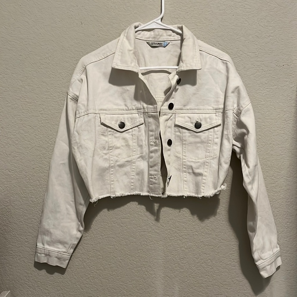 White jean jacket